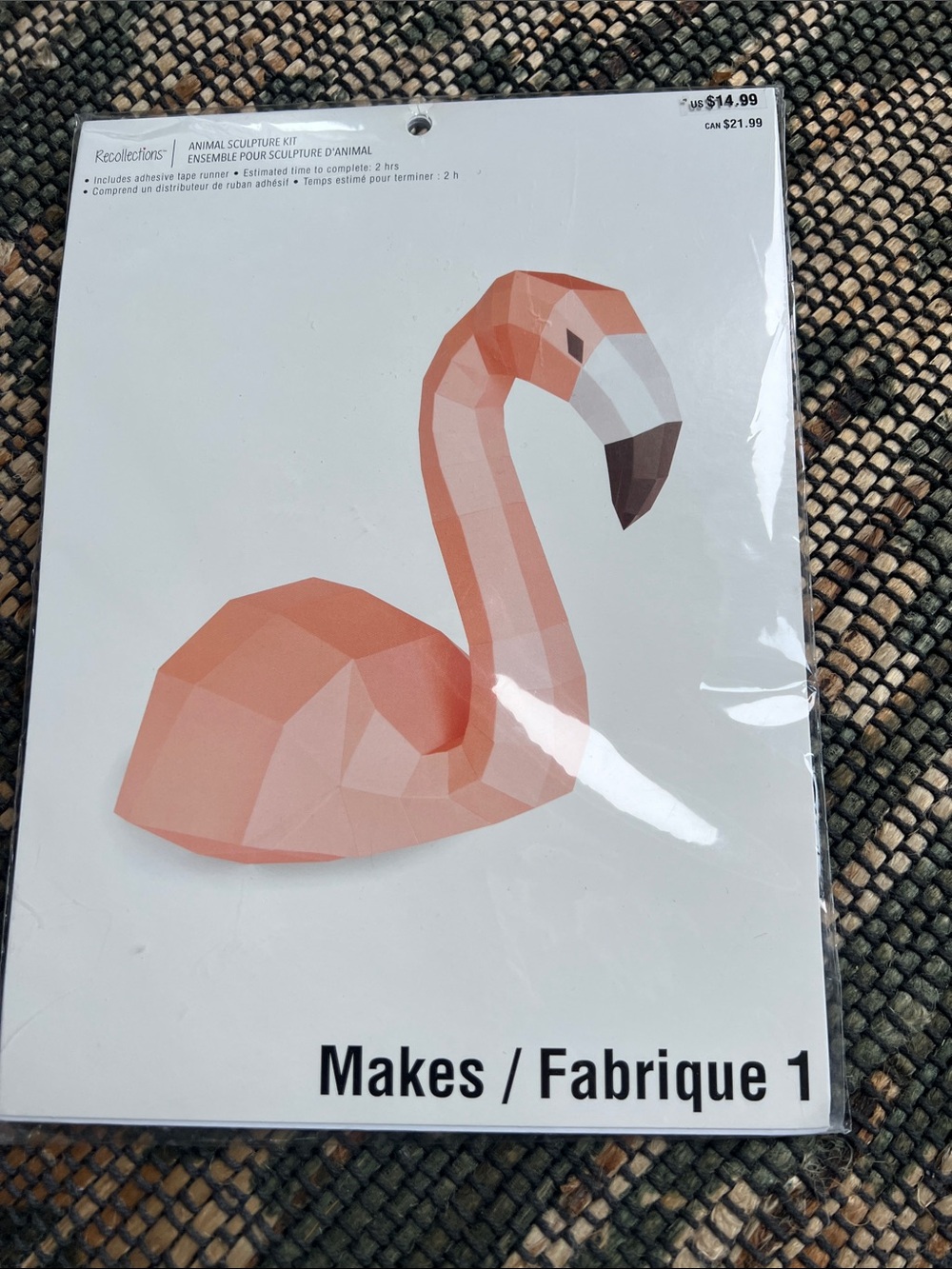 Recollections Pink Flamingo Paper Sculpture Kit
